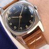 Serviced Lemania Vintage Military 38mm Black Unrestored Dial Czech Air Force Vintage