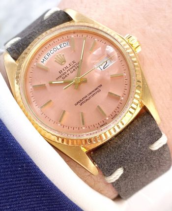 Rolex Day Date Solid Gold Automatic Automatik Custom Pink Dial 1803