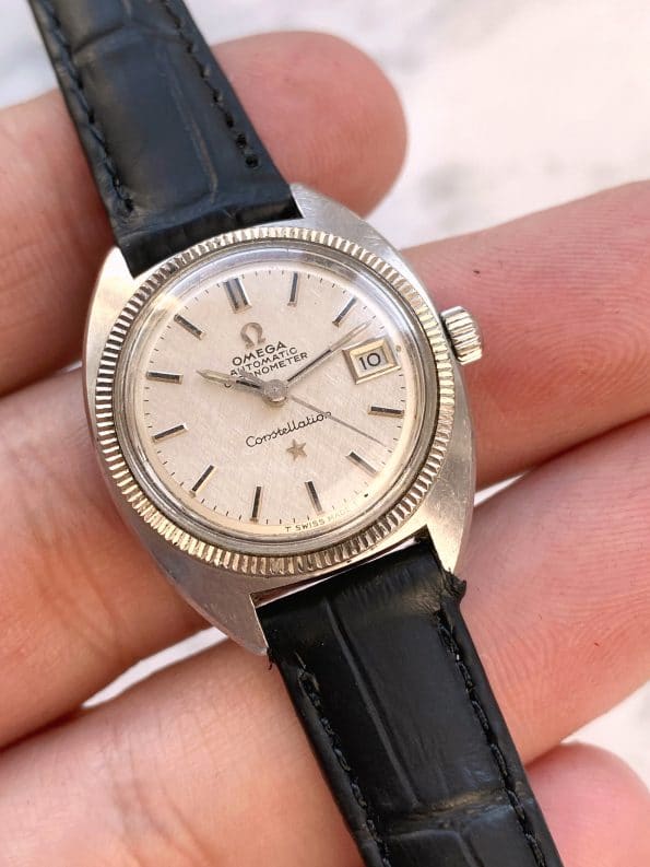 Ladies Omega Constellation Vintage Structured Dial Automatic Chronometer