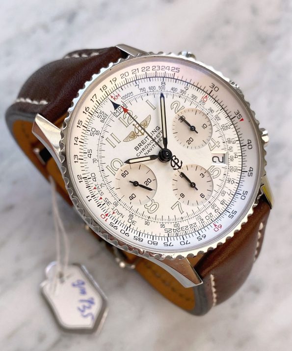 Breitling Navitimer Chronograph Full Set White Dial A23322 Automatic