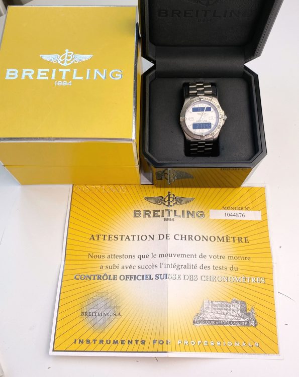 Breitling Aerospace Avantage Titan Quartz 42mm Chronometre Weisses Ziffernblatt E79362