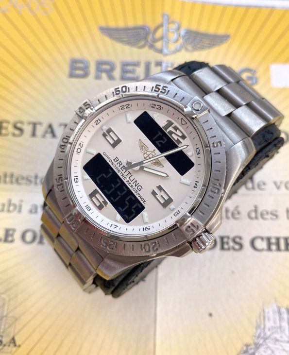 Breitling Aerospace Avantage Titanium Quartz 42mm Chronometre White Dial E79362