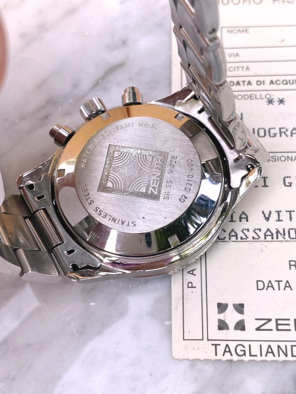 Zenith El Primero De Luca MK3 Automatik Chronograph Weisses Ziffernblatt FULL SET 020310400