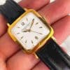 IWC hand-wound solid gold tank white dial vintage