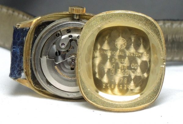IWC Vollgold Automatik Damen Uhr mit Leinenziffernblatt