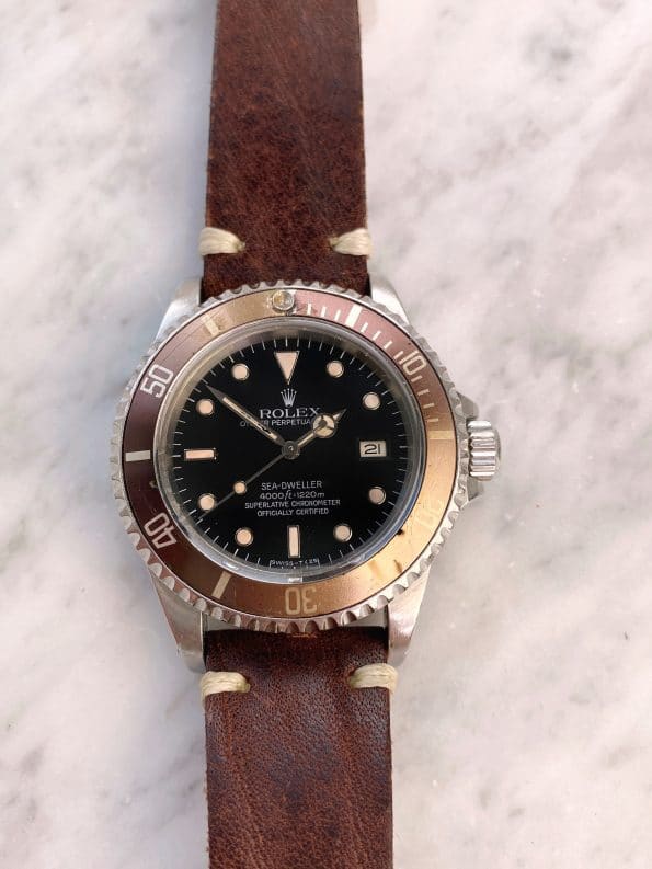 Original Rolex Sea Dweller 16660 Automatic Chocolate Caramel Colored Bezel Diver Vintage 1985