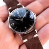 Rare 36mm Omega Chronometre Chronometer Black Restored Dial Vintage 30t2 rg ref 2367