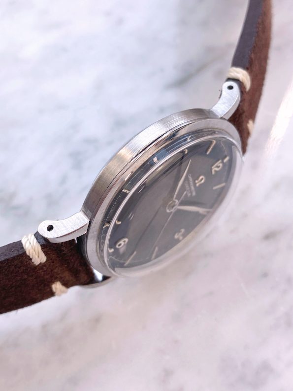 Seltene 36mm Omega Chronometre Chronometer restauriertes schwarzes Dial Vintage 30t2 rg ref 2367