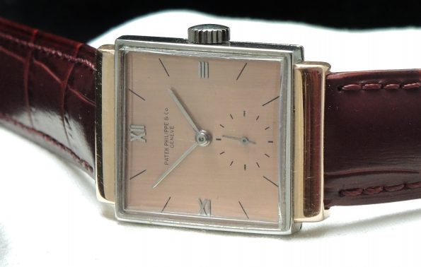 Patek Philippe Square Steel Pink Gold (steel case with pink gold lugs)