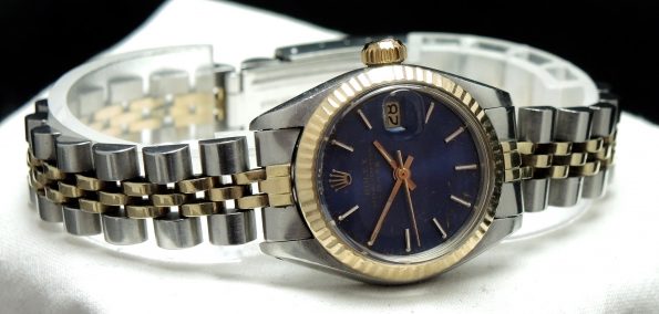 Gorgeous Blue Dial Rolex Ladies Oyster Perpetual Date