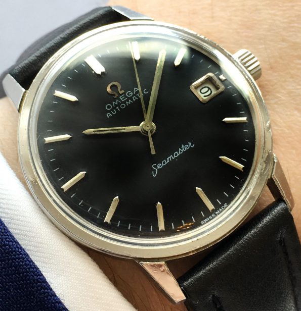 Great Vintage Omega Seamaster Automatic Date Black Dial