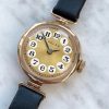 Vintage Rolex Lady Art Deco 9ct Solid ROSE Gold Hinged Lugs Golden Dial