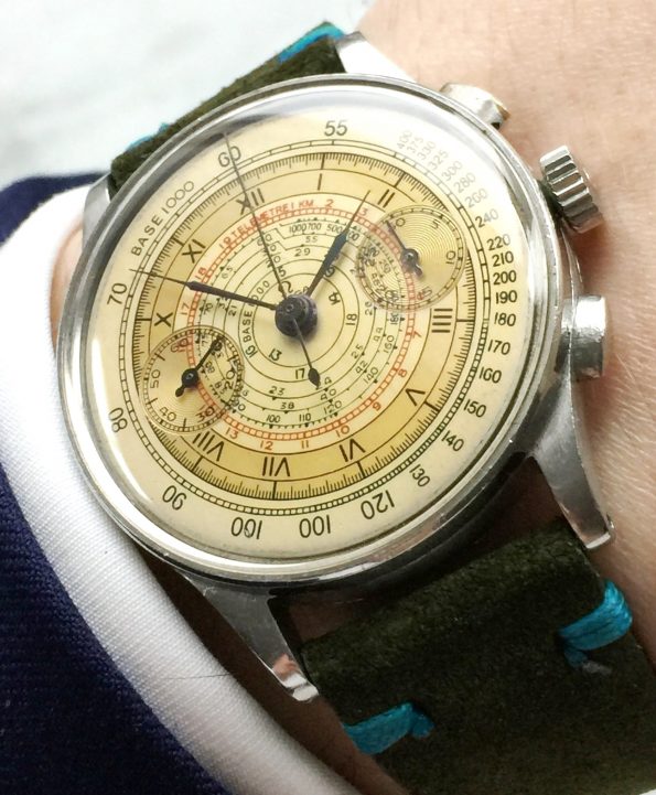 Professionally Serviced Vintage Omega Cal 33.3 Multicolor Chronograph