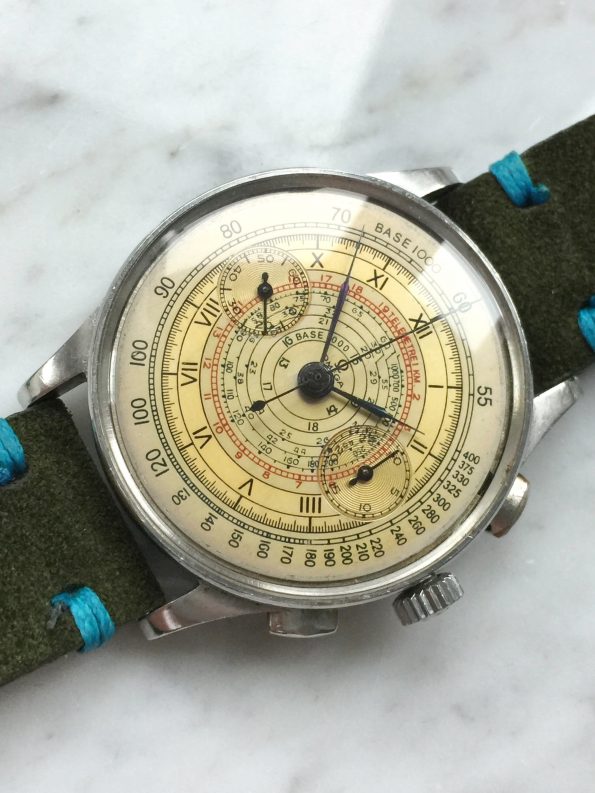 Professionally Serviced Vintage Omega Cal 33.3 Multicolor Chronograph