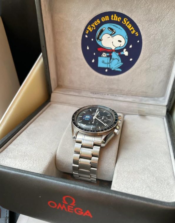 Seltene Omega Speedmaster Moonwatch Snoopy Award Box Papiere