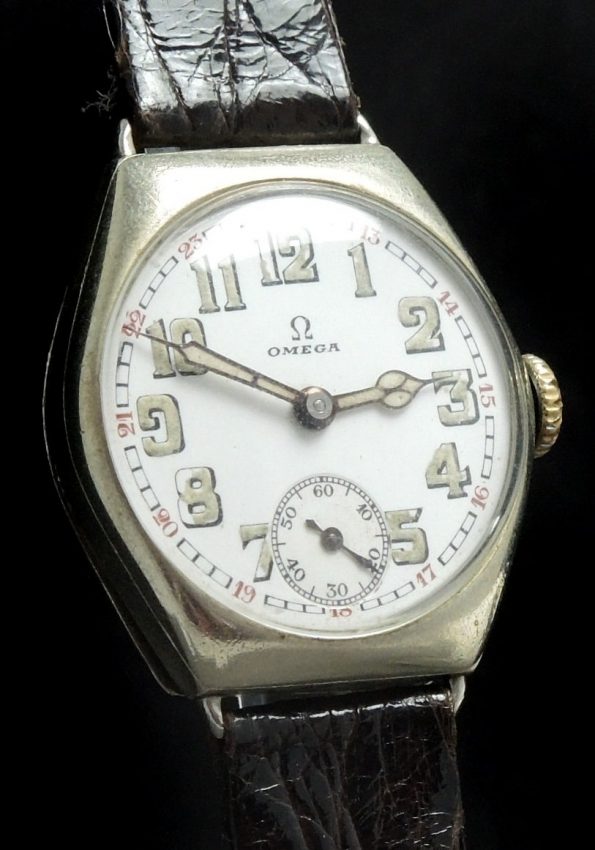 Serviced Omega from the first world war with enamel dial