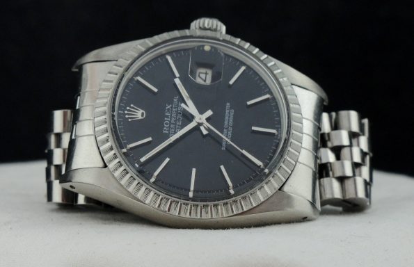 Serviced Rolex Datejust Automatic 16013 Full Set Box Papers black dial unrefurbished
