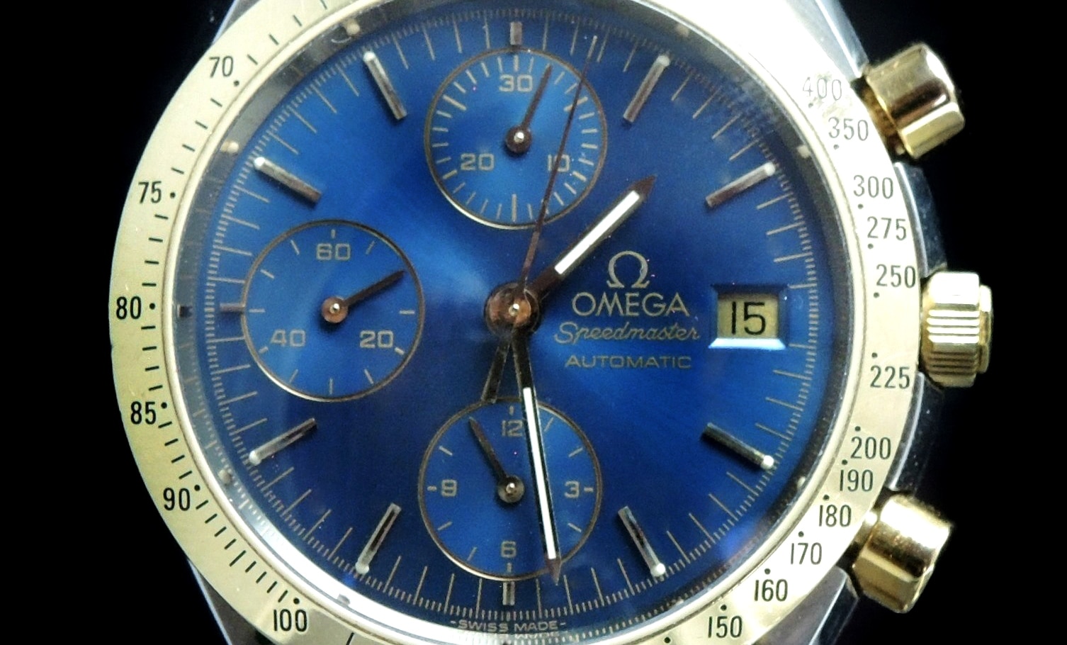 omega speedmaster blue