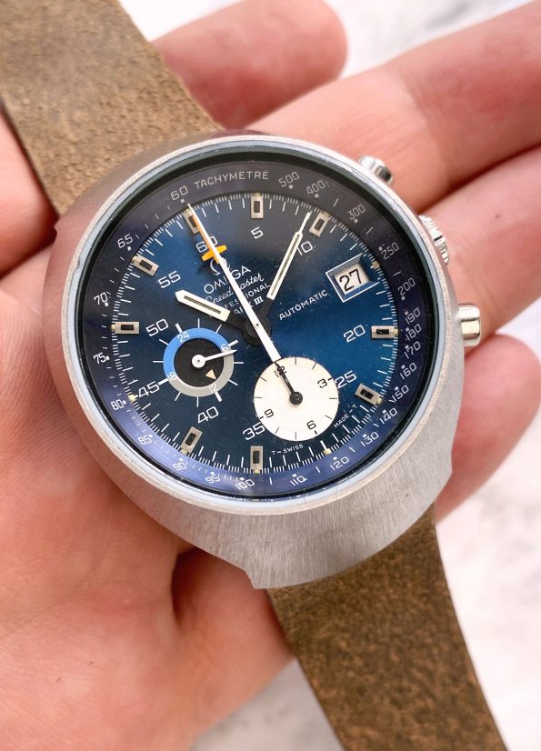 SERVICED Omega Speedmaster Mark 3 Blaues Ziffernblatt Automatik Jedi Chronograph 176.002 176.007