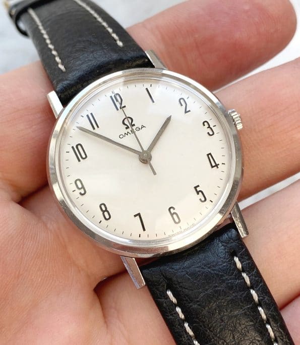 Serviced Vintage Omega Genève with rare Numerals Dial