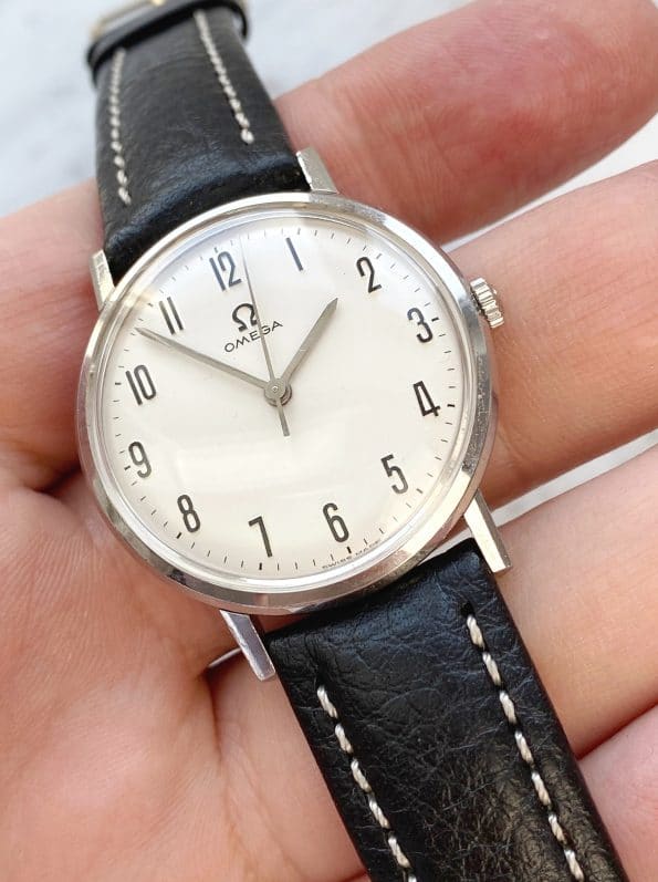 Serviced Vintage Omega Genève with rare Numerals Dial