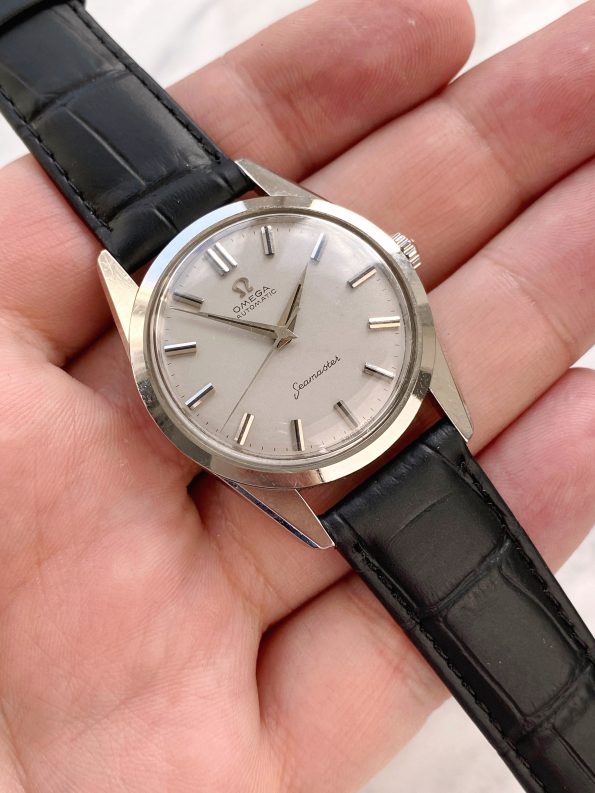 Beautiful Omega Seamaster Automatic Vintage Steel 14700 Restored Grey Dial