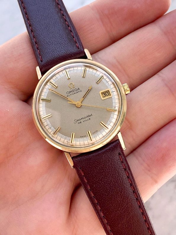 Serviced Omega Seamaster Automatic De Ville Vintage Gold Plated Two Tone Dial
