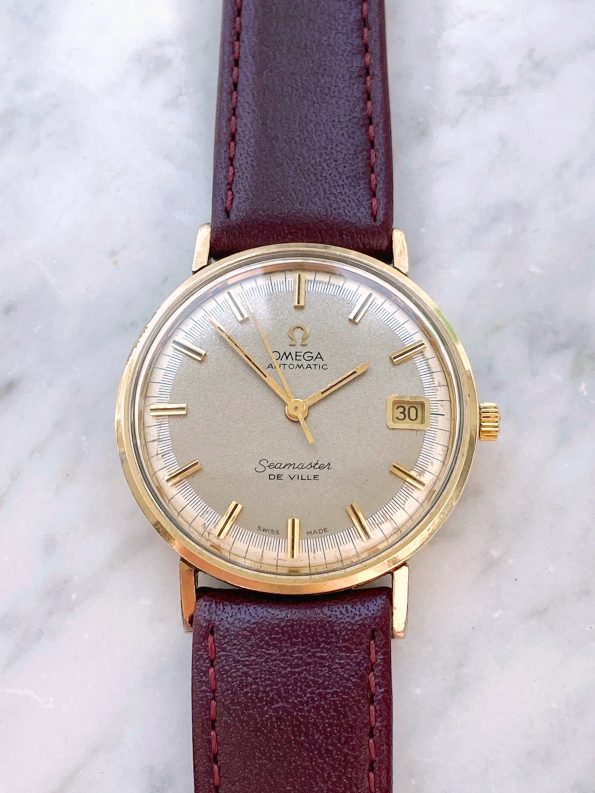 Serviced Omega Seamaster Automatic De Ville Vintage Gold Plated Two Tone Dial