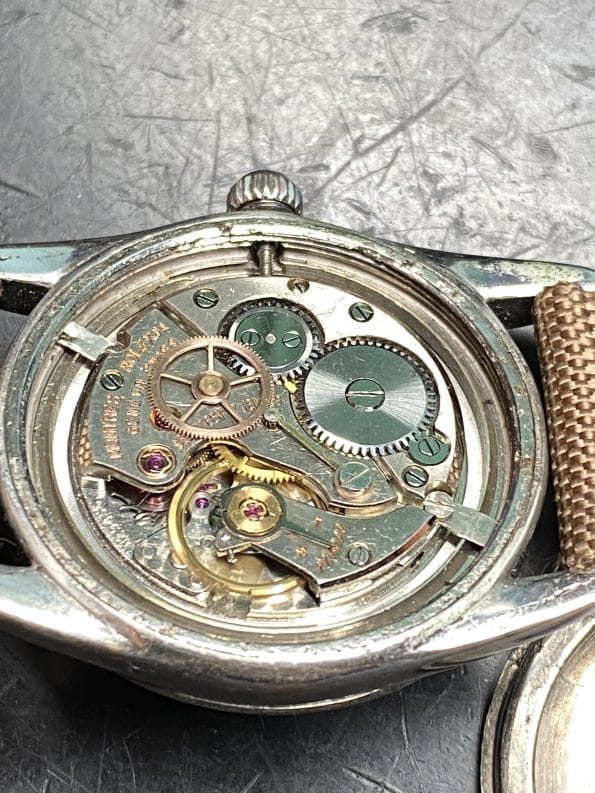 Vintage Rolex Oysterdate Precision Stahl Schwarzes Ziffernblatt Roulette Datum ref 6694