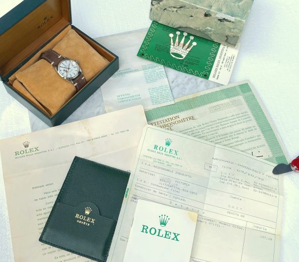 FULLSET Rolex 34mm Date Stahl Box Papiere Mickey Maus Ziffernblatt Spezialanfertigung