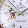 FULLSET Rolex 34mm Date Steel Custom Mickey Mouse Dial Box Papers Automatic