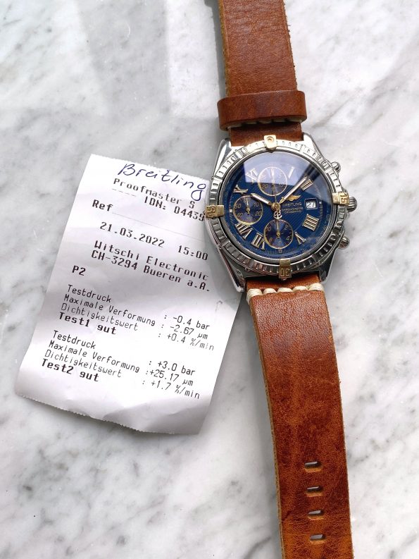 Serviced Breitling Crosswind Automatic Automatik Chronograph B13355 blue blau roman