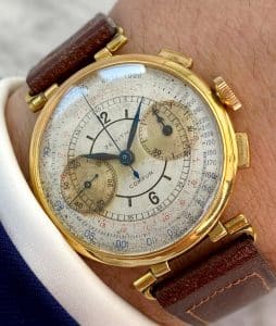 vp3971 zenith vintage chronograph gold rare multicolor sector dial (1)