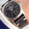 Vintage Rolex Day Date 36mm Solid White Gold Black Restored Dial