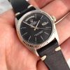 Vintage Rolex Day Date 36mm Solid White Gold Black Restored Dial
