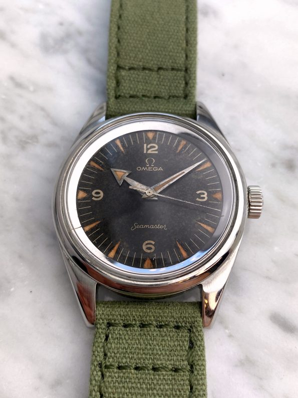 Broad Arrow Omega Seamaster Railmaster 2914 Vintage PAF Pakistani Air Force Chocolate Dial EXTRACT Investment Grade
