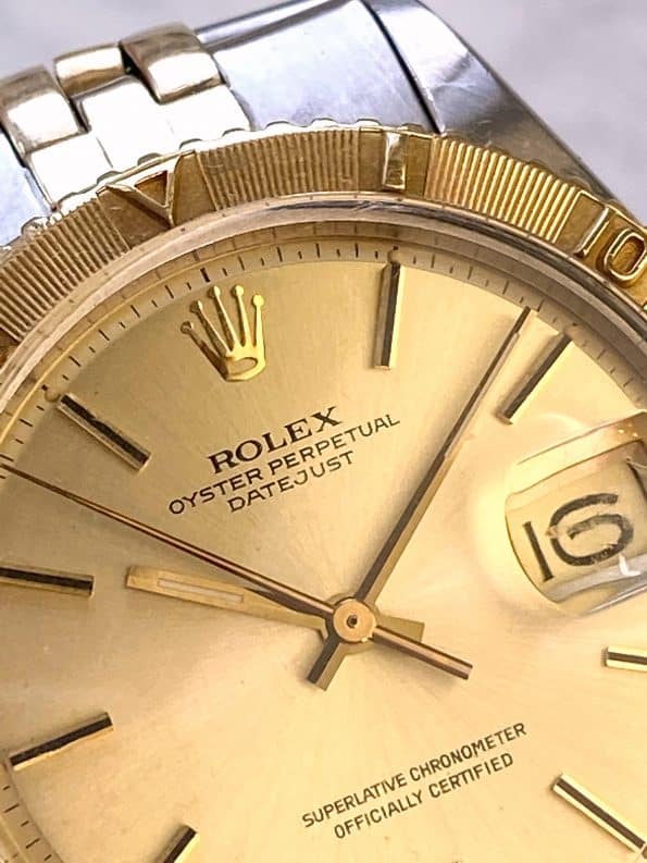 Rolex Ref 1625 Steel Gold Datejust Turn-O-Graph Tritium