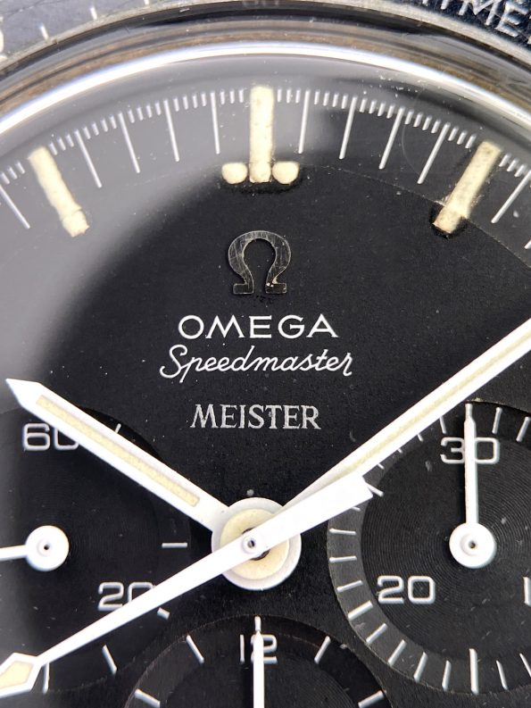 Seltene Omega Speedmaster Double Signed Meister Moonwatch 105003 Ed White Extract
