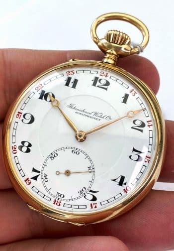 IWC Pocket Watch Rose Gold Vintage Serviced Pink Gold Taschenuhr