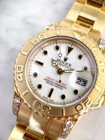 Rolex Yacht Master Lady 29mm Solid Gold dating 1997 ref 69628 FULL SET BOX PAPERS