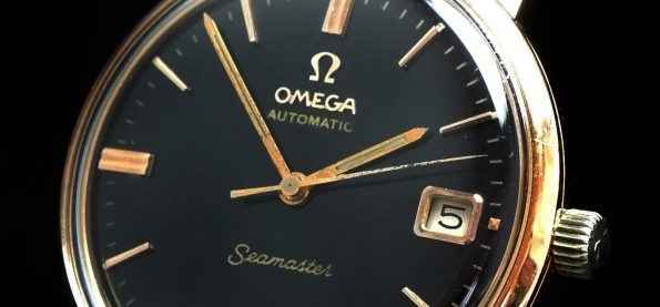 Pre De Ville Omega Seamaster Automatic Date Solid Gold