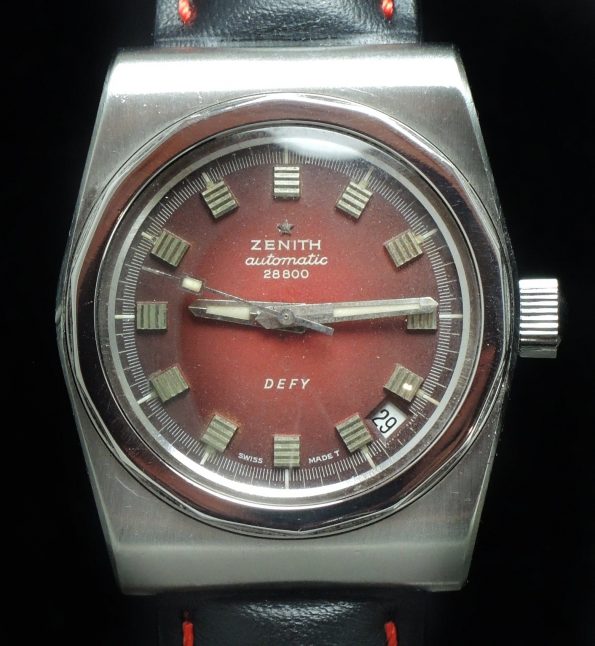 Serviced rare Zenith Defy 28800 Automatic burgundy dial